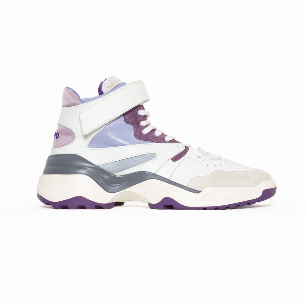 KOIO Aerobics Royal White Purple Leather Sneakers - EU 37/38 (Mismatched!)